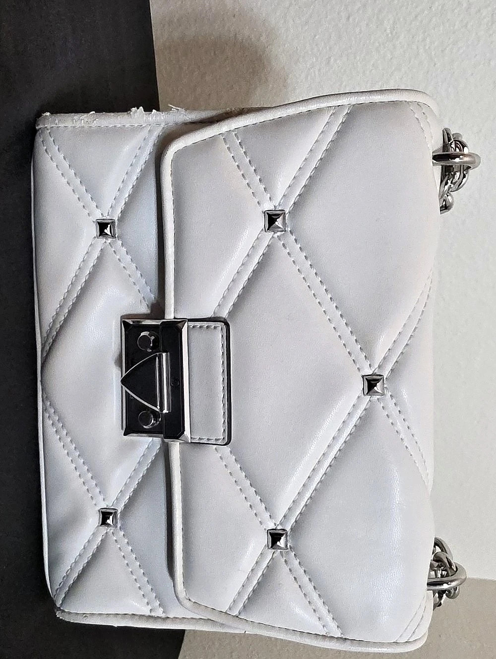 Michael Kors SoHo Small Quilted Leather Shoulder Bag Crossbody Bag - White